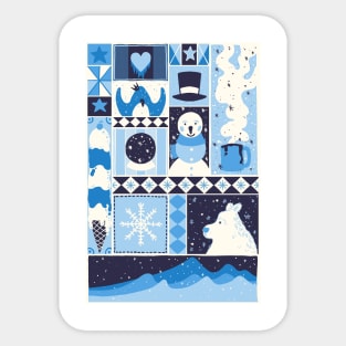 Square Winter Sticker